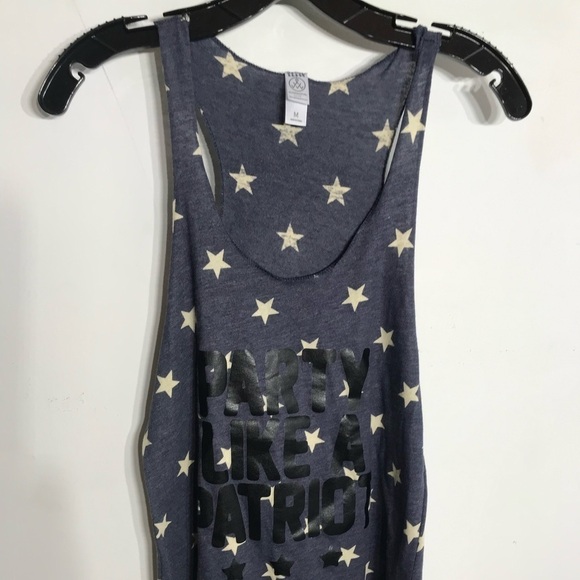 Alternative Earth Party like a Patriot Tank top Medium women’s star print medium - Picture 2 of 6